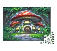 Whimsical Mushroom House 1000 Pieces Puzzle Per Adulti Fairy Tales Puzzle Legno Premium Collezione Arte Classica Per Lei O Lui Regalo Personalizzato Collezione Arte Classica 1000pcs (75x50cm)