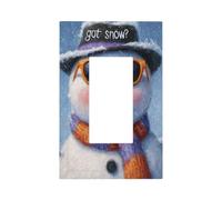 Whimsical Pupazzo di neve con occhiali da sole interruttore della luce Piastra da parete Copertura piastra frontale Singolo Rocker 1 Gang Decoratore Presa Coperture per la casa Cucina Camera Bagno