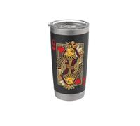 Whimsical Queen Bee - Carte da gioco a forma di cuore Bicchiere termico in acciaio inox doppia parete