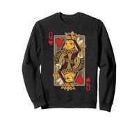 Whimsical Queen Bee - Carte da Gioco a Forma di Cuore Felpa