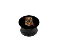 Whimsical Queen Bee - Carte da gioco a forma di cuore PopSockets PopGrip Adesivo