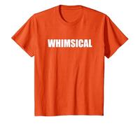 Whimsical - Tipografia Parola Divertente Maglietta, Bambini, Arancio, 12 Anni