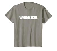 Whimsical - Tipografia Parola Divertente Maglietta, Bambini, Ardesia, 10 Anni