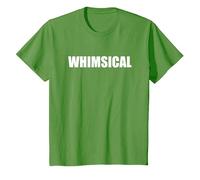 Whimsical - Tipografia Parola Divertente Maglietta, Bambini, Erba, 10 Anni