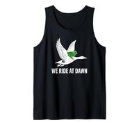Whimsical We Ride at Dawn Funny Frog And Goose Canotta
