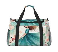 Whimsical Whispers - Borsone da viaggio per uomini e donne, borsa da viaggio pieghevole e spaziosa borsa da viaggio per riporre articoli da toeletta, articoli personali, nero, L, Nero , L