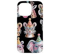 Whimsical Wildlife Animals With Glasses Festa Di Compleanno Custodia per iPhone 14 Pro Max