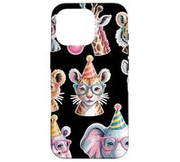 Whimsical Wildlife Animals With Glasses Festa Di Compleanno Custodia per iPhone 16 Pro