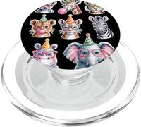 Whimsical Wildlife Animals With Glasses Festa Di Compleanno PopSockets PopGrip per MagSafe