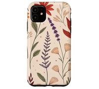 Whimsy Fall Garden in Bloom with Retro Florals Custodia per iPhone 11
