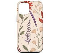 Whimsy Fall Garden in Bloom with Retro Florals Custodia per iPhone 12/12 Pro