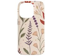 Whimsy Fall Garden in Bloom with Retro Florals Custodia per iPhone 14 Pro