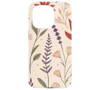 Whimsy Fall Garden in Bloom with Retro Florals Custodia per iPhone 15 Pro