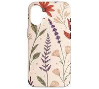 Whimsy Fall Garden in Bloom with Retro Florals Custodia per iPhone 16