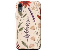 Whimsy Fall Garden in Bloom with Retro Florals Custodia per iPhone XR