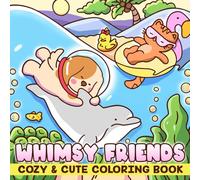 Whimsy Friends: Coloring Book for Adults & Teens Featuring Super Cute Animal Characters in Whimsical Cozy Moments for Relaxation