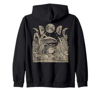 Whimsy Goth Fairycore Witchy Frog Mushroom Moon Vintage Felpa con Cappuccio