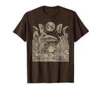 Whimsy Goth Fairycore Witchy Frog Mushroom Moon Vintage Maglietta