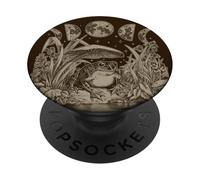 Whimsy Goth Fairycore Witchy Frog Mushroom Moon Vintage PopSockets PopGrip Adesivo