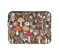 Whimsy Mushroom Garden - Custodia morbida imbottita per computer portatile, leggera, grande, colore: Marrone