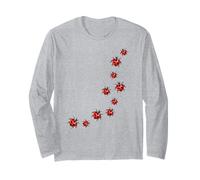 Whimsy Twee Ladybug Trail Heart Cute Summer Maglia a Manica