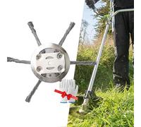Whimsyard Weedeater Head, testina di ricambio per decespugliatore per corde, in filo di acciaio, lame per diserbante, diserbante, indistruttibile per tagliare l'erba (6 lame)