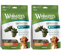 WHIMZEES - Alligator L, 6 Pezzi - Taglia L, Snack per Cani di Taglia Grande - Naturali & Senza Cereali, Vegetariane, Senza Zuccheri Aggiunti (Confezione da 2)