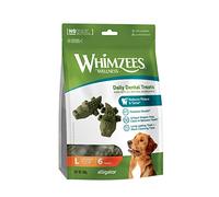 WHIMZEES, Alligator, Stix da Masticare Per l'igiene Dentale per Cani di Grande Taglia (18-27kg), Ingredienti Naturali, Senza Cereali, 6 Pezzi, Taglia L