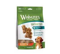WHIMZEES Hedgehog, Stix da Masticare Per l'igiene Dentale per Cani di Grande Taglia (18-27kg), Ingredienti Naturali, Senza Cereali, 6 Pezzi, Taglia L