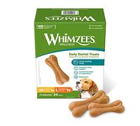 WHIMZEES Ricebone M/L, 20 Pezzi - Taglia M & L, Snack per Cani di Taglia Grande/Media, Naturali & Senza Cereali, Vegetariane, Senza Zuccheri Aggiunti