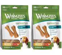 WHIMZEES Ricebone M/L, 9 Pezzi - Taglia M & L, Snack per Cani di Taglia Grande/Media, Naturali & Senza Cereali, Vegetariane, Senza Zuccheri Aggiunti (Confezione da 2)