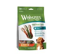 WHIMZEES Spazzolini da denti L, 6 Pezzi - Taglia L | Snack per Cani di Taglia Grande, A lunga durata, Naturali & Senza Cereali, Vegetariane, Senza Zuccheri Aggiunti
