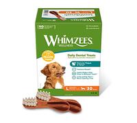 WHIMZEES Spazzolini da denti L, Fondo Mensile, 30 Pezzi - Taglia L, Snack per Cani di Taglia Grande, Naturali & Senza Cereali, Vegetariane, Senza Zuccheri Aggiunti