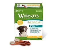 WHIMZEES Spazzolini da denti M, Fondo Mensile, 30 Pezzi - Taglia M | Snack per Cani di Taglia Media, A lunga durata, Naturali & Senza Cereali, Vegetariane, Senza Zuccheri Aggiunti