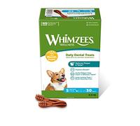 WHIMZEES Spazzolini da denti S, Fondo Mensile, 30 Pezzi - Taglia S | Snack per Cani di Piccola Taglia, A lunga durata, Naturali & Senza Cereali, Vegetariane, Senza Zuccheri Aggiunti