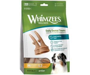 Whimzees® Whimzees Snack Dentale Naturale Corno per Cani Antler M 12 pz