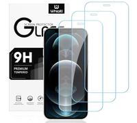 Whioltl Confezione da 3 pellicole protettive per schermo per iPhone 12 Pro Max (6.7 pollici), vetro temperato 99.99% purezza HD 9H, resistente agli impatti, [anti-frantumi] [antigraffio]