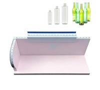 WHIPIN Etichettatrice manuale per colli di bottiglia, etichettatrice per bottiglie rotonde con posizionamento a slitta, strumento di posizionamento etichette di precisione con fissaggio a manopola