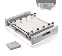 WHIPIN Macchina serigrafica con pasta saldante, stazione di stampa manuale con retini in acciaio di piccole dimensioni, stampante per stencil SMT con raschietto da 80 mm, tavolo serigrafico