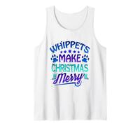 Whippet Amante Whippets Make Christmas Merry Fun Christmas Canotta