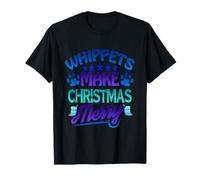 Whippet Amante Whippets Make Christmas Merry Fun Christmas Maglietta