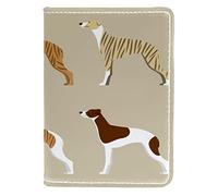 Whippet Dogs-01 - Porta passaporto in pelle PU, 10,2 x 14 cm, per viaggiatori, Multicolore, 10x14cm/4x5.5 in