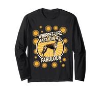 Whippet Life - Snap Dog dal Design retrò Veloce e Favoloso Maglia a Manica