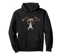 Whippet Whippet Whippet - Faccia nera Felpa con Cappuccio