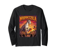 Whippetzilla Whippet Dog - Dogzilla Monster Movie Parodia Maglia a Manica