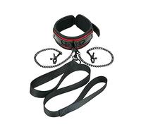 Whipsmart Set collare e guinzaglio Deluxe Heartbreaker Black One Size