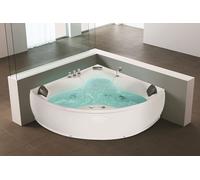 Whirlpool Angolare Vasca da Bagno Con 12 Massaggio Doccia LED Hot Tub Montaggio