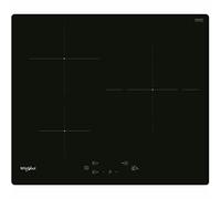 Whirlpool EU008400090017 Piano Cottura a induzione a 3 fuochi, 7200 W, 60 cm, WS Q1160 NE, Nero, 5,4 x 59 x 51 cm