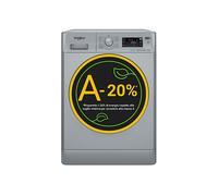 WHIRLPOOL FFB 108 SILVER IT LAVATRICE, Caricamento frontale, 10 kg, 14 programmi, Profondità 60,5 cm, Giri 1400 rpm, Silver, livello rumorosità centrifuga 76 dB(A