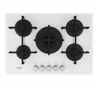 WHIRLPOOL GOA7523/WH PIANO COTTURA A GAS 75CM 5 FUOCHI VETROCERAMICA BIANCO